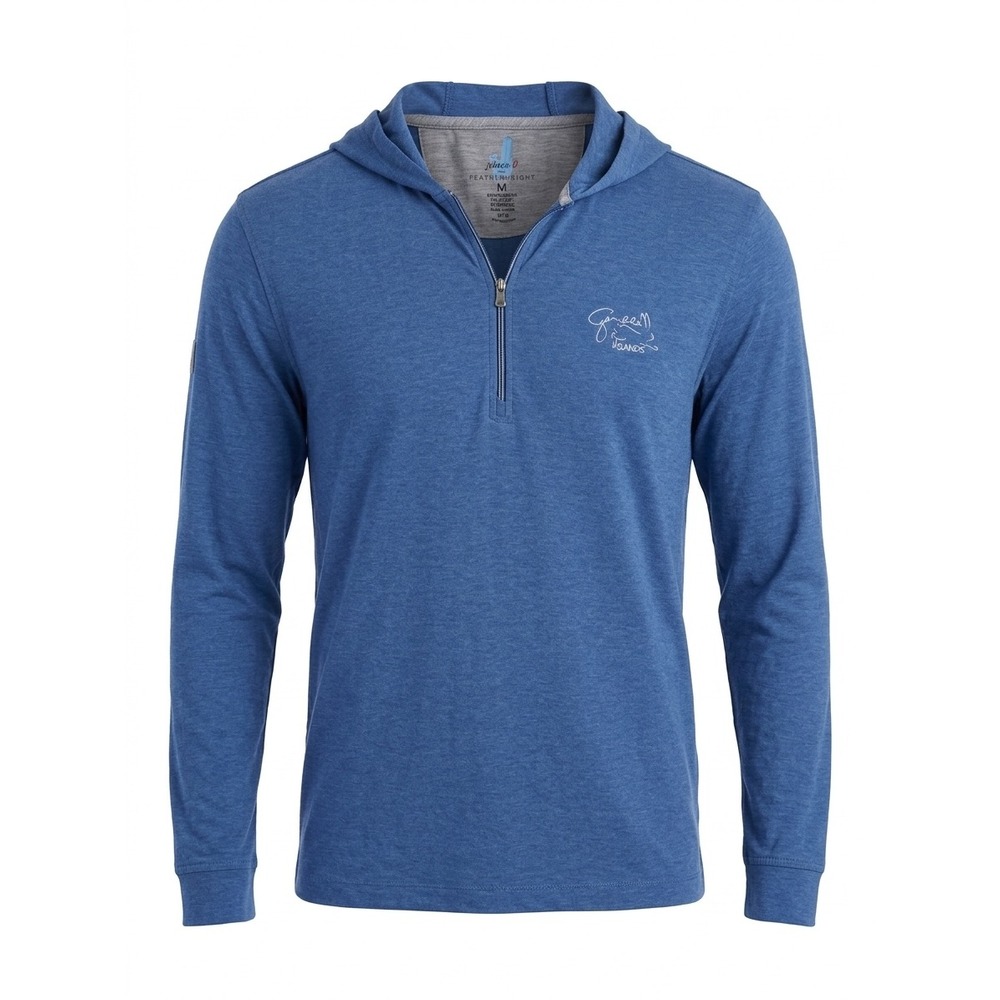 Johnnie-O Lake Blue Welsey Featherweight Hoodie Gamble Sands Scarecrow M